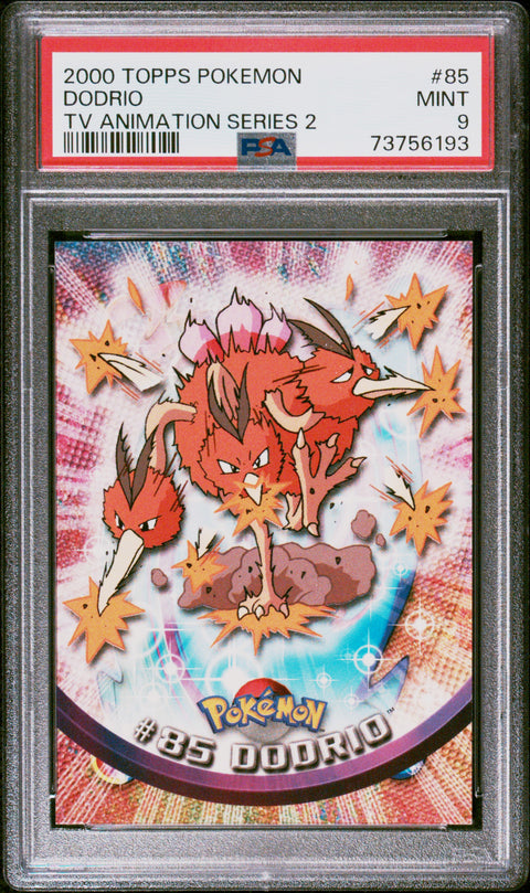 2000 Topps Pokemon Tv Animation Series 2 #85 Dodrio Tv Animation Series 2 PSA 9