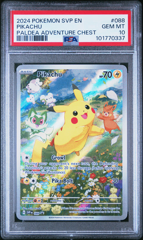 2024 Pokemon Svp En-Sv Black Star Promo #088 Pikachu PSA 10