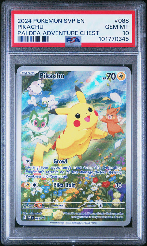 2024 Pokemon Svp En-Sv Black Star Promo #088 Pikachu PSA 10