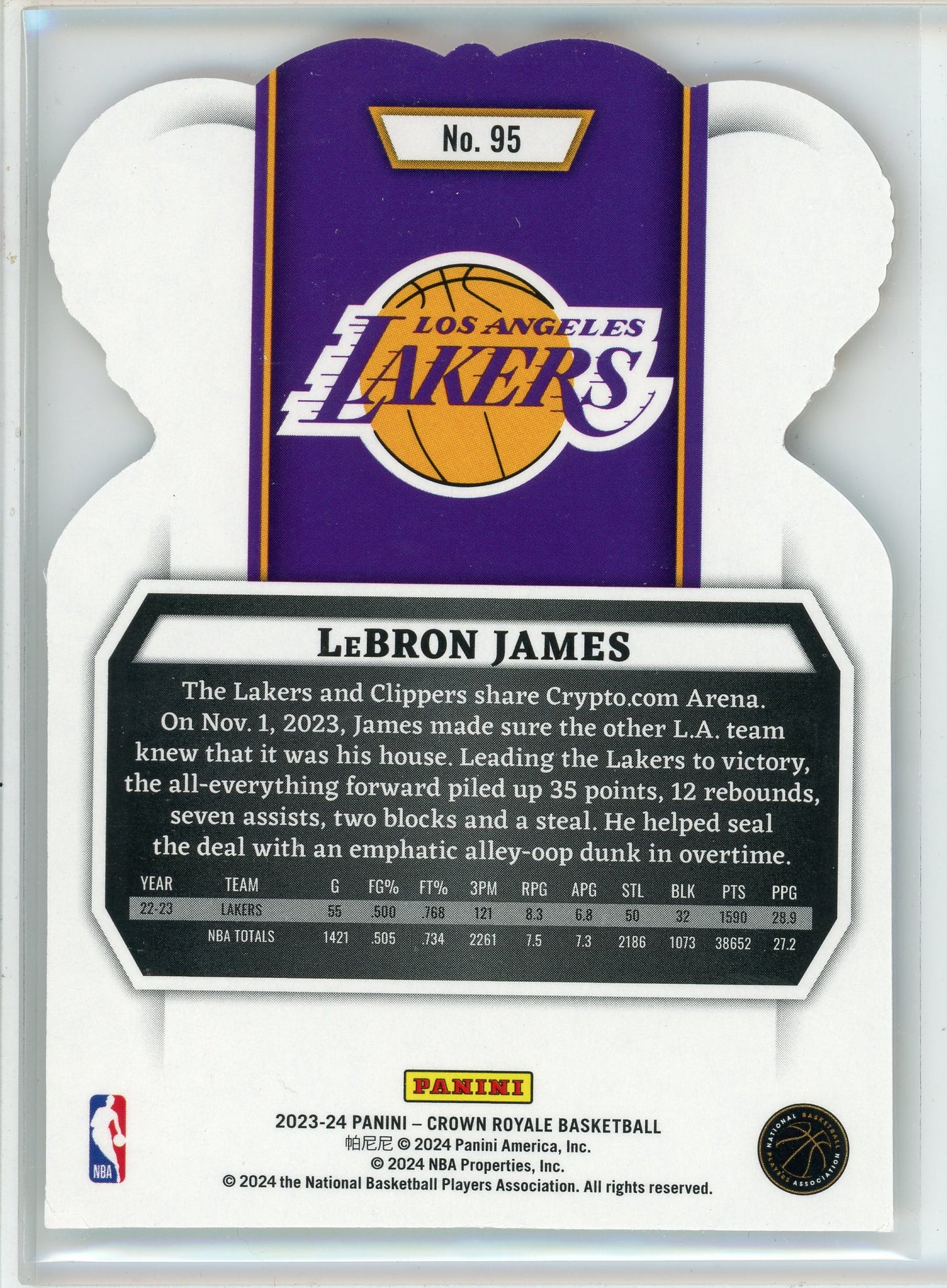 2023-24 Panini Crown Royale #95 LeBron James