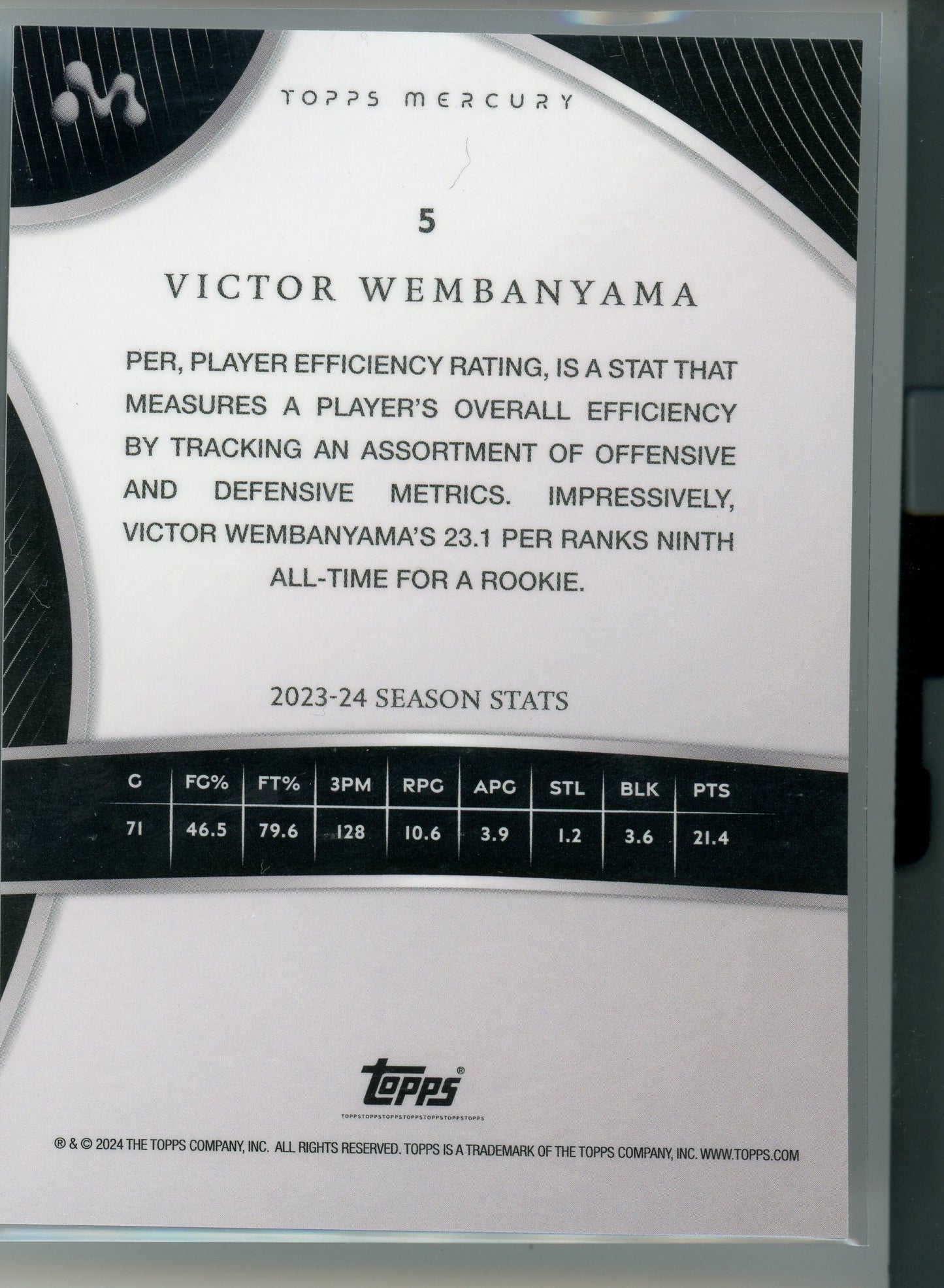 2024 Topps Mercury #5 Victor Wembanyama