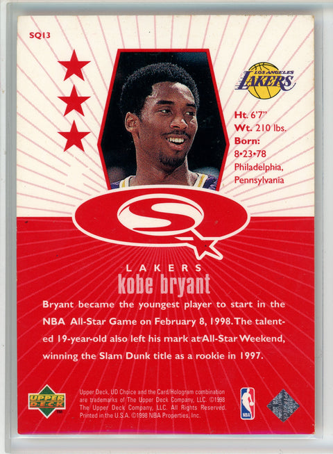 1998-99 UD Choice #SQ13 Kobe Bryant StarQuest Red