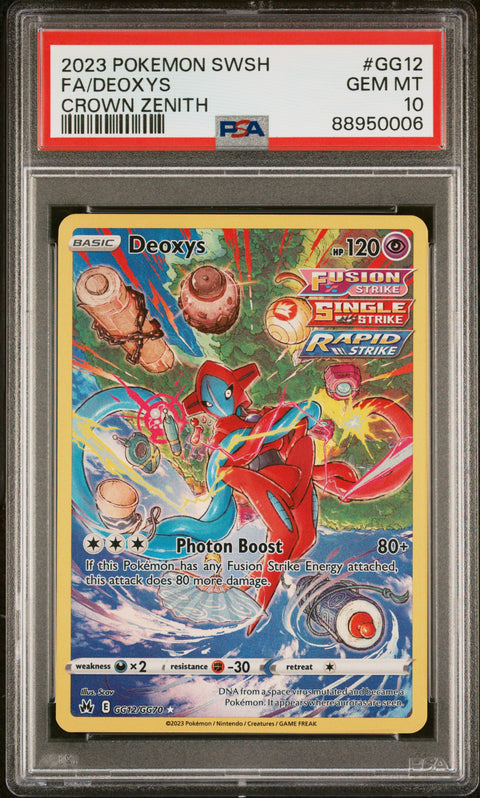 2023 Pokemon Sword And Shield Crown Zenith #GG12 Fa/Deoxys Crown Zenith PSA 10