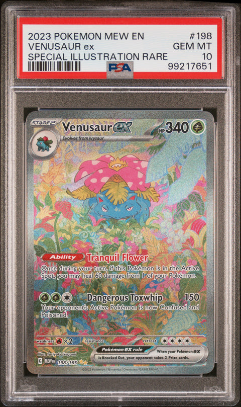 2023 Pokemon Mew En-151 #198 Venusaur Ex Special Illustration Rare PSA 10
