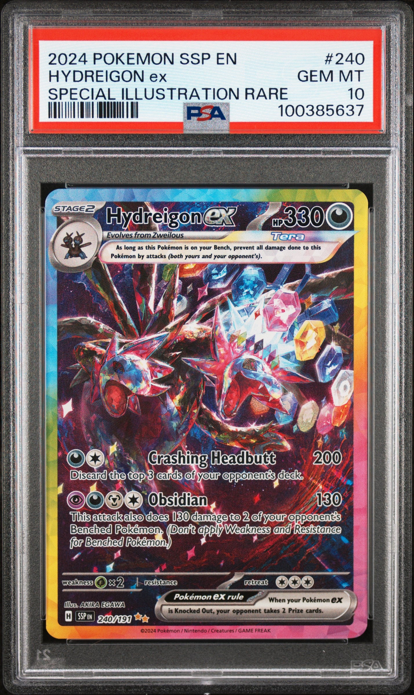 hydreigon pokemon cards Pokemon Surging Sparks Special Illustration Rare Hydreigon ex #240