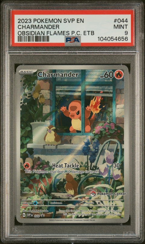 2023 Pokemon Black Star Promo #044 Charmander Obsidian Flames P.C. Etb PSA 9