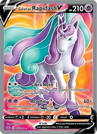 pokemon SWSH06: Chilling Reign Galarian Rapidash V (Full Art)
