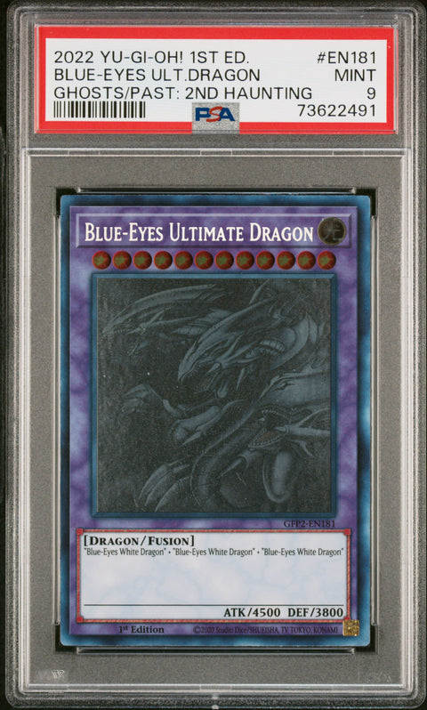 YuGiOh! Ghosts From The Past Blue-Eyes Ult.Dragon Ghost Rare PSA 9
