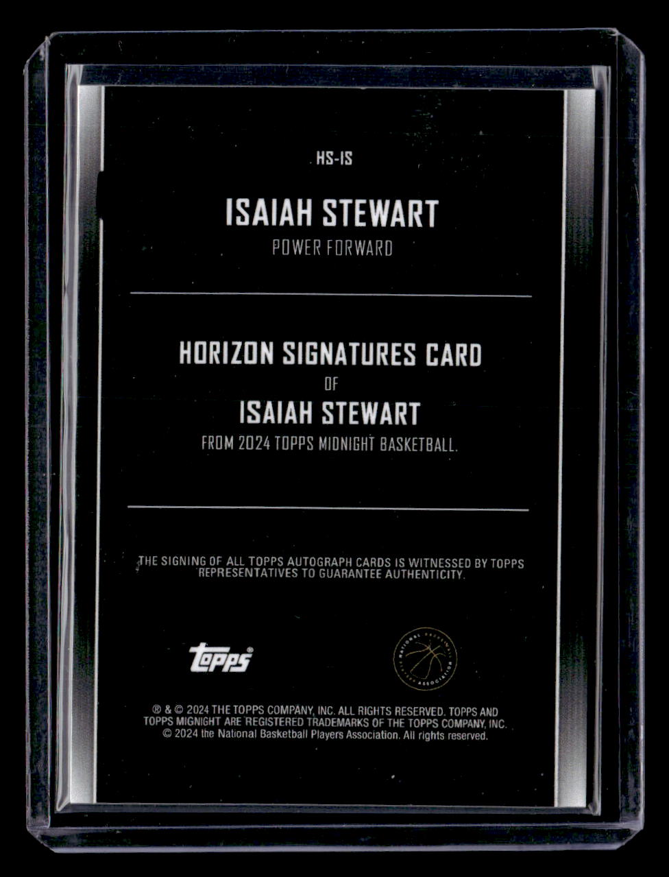 2024 Topps Midnight Isaiah Stewart Autograph /75