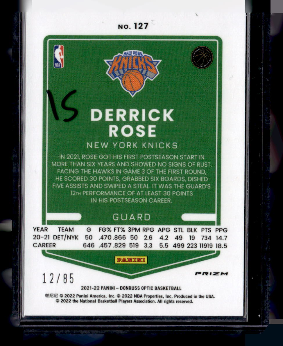 2022 Donruss Optic Red Disco #127 Derrick Rose /85
