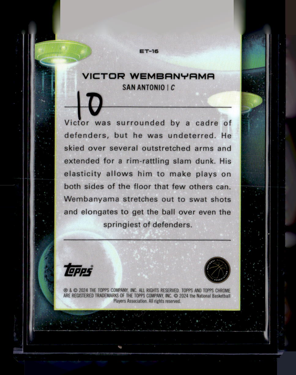 2023-24 Topps Chrome Cosmic #ET-16 Victor Wembanyama Extraterrestrial Talent