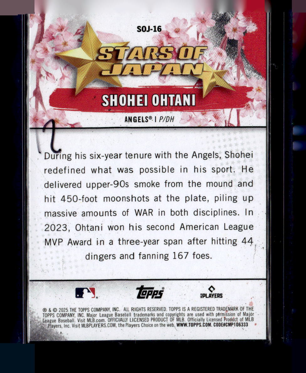 2025 Topps #SOJ-16 Shohei Ohtani Stars of Japan