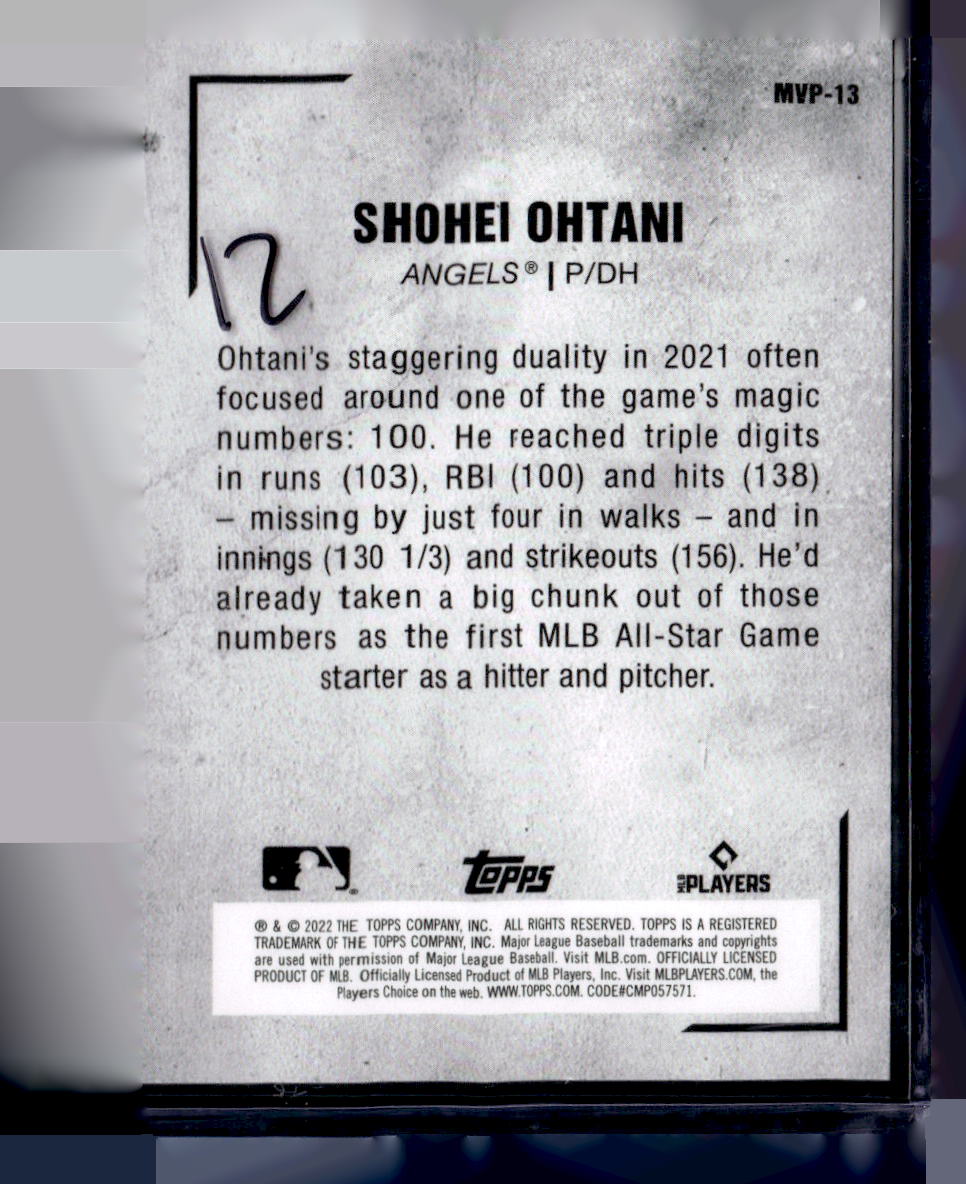 2022 Topps Japan Edition #MVP-13 Shohei Ohtani MVP