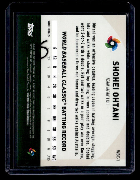 2023 Topps Japan Edition #WBC-1 Shohei Ohtani WBC Japanese National Team