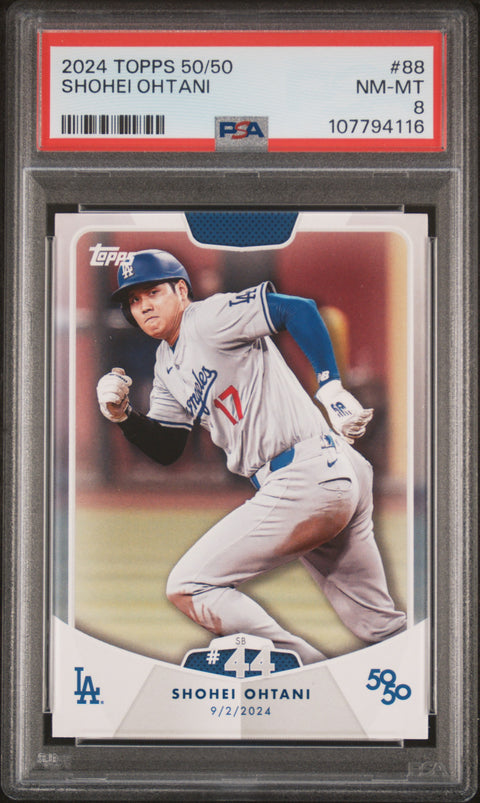 2024 Topps 50/50 Shohei Ohtani #88 Shohei Ohtani PSA 8