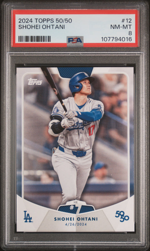 2024 Topps 50/50 Shohei Ohtani #12 Shohei Ohtani PSA 8