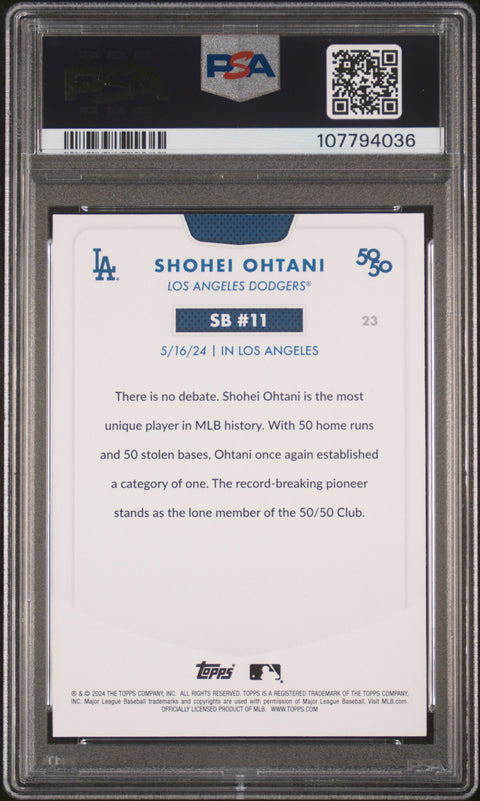 2024 Topps 50/50 Shohei Ohtani #23 Shohei Ohtani PSA 8