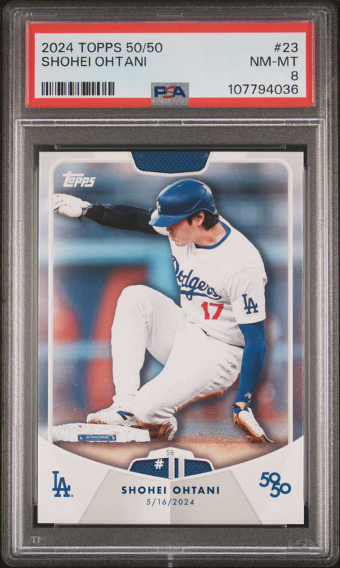 2024 Topps 50/50 Shohei Ohtani #23 Shohei Ohtani PSA 8