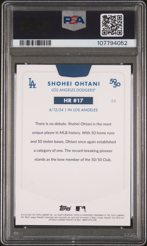 2024 Topps 50/50 Shohei Ohtani #32 Shohei Ohtani PSA 8