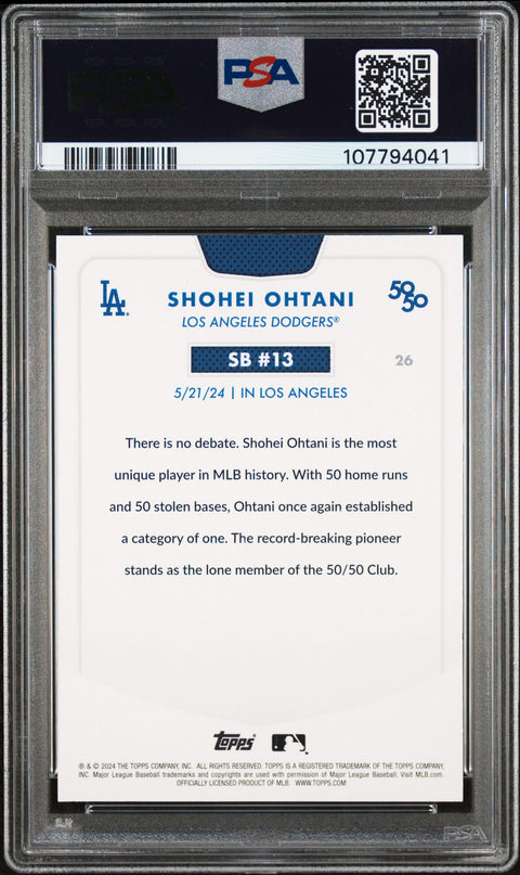 2024 Topps 50/50 Shohei Ohtani #26 Shohei Ohtani PSA 8