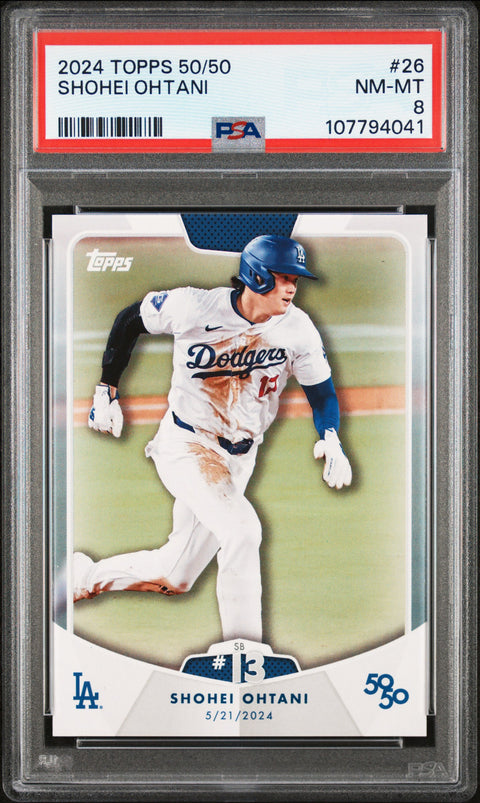 2024 Topps 50/50 Shohei Ohtani #26 Shohei Ohtani PSA 8