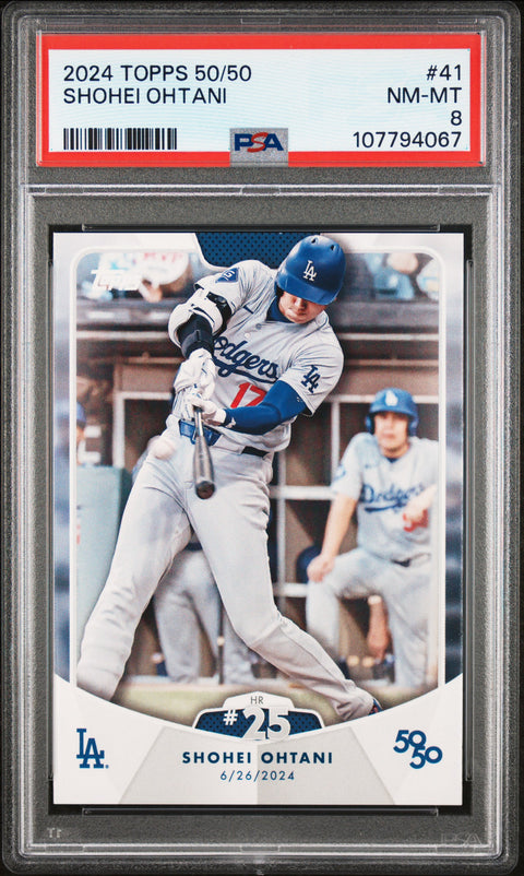 2024 Topps 50/50 Shohei Ohtani #41 Shohei Ohtani PSA 8