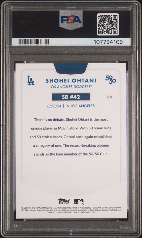 2024 Topps 50/50 Shohei Ohtani #84 Shohei Ohtani PSA 8