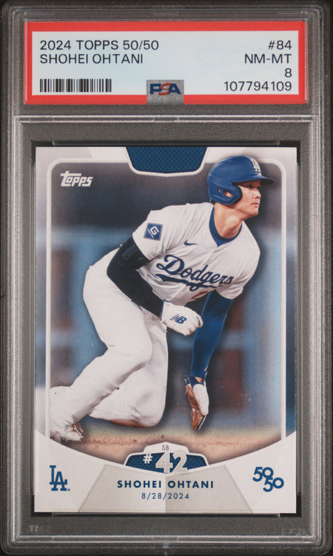 2024 Topps 50/50 Shohei Ohtani #84 Shohei Ohtani PSA 8