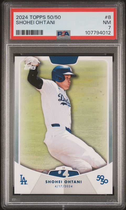 2024 Topps 50/50 Shohei Ohtani #8 Shohei Ohtani PSA 7
