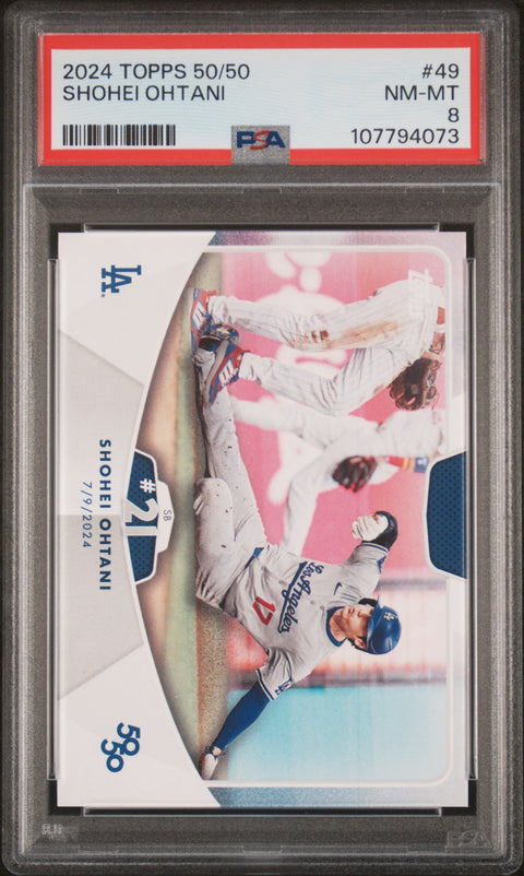 2024 Topps 50/50 Shohei Ohtani #49 Shohei Ohtani PSA 8