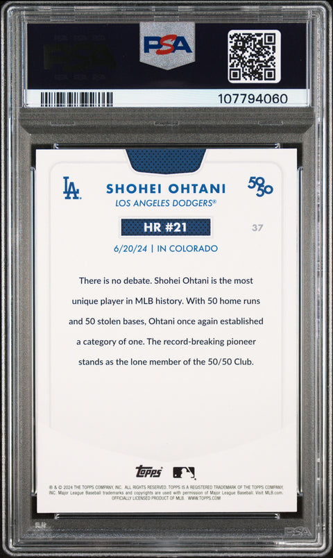2024 Topps 50/50 Shohei Ohtani #37 Shohei Ohtani PSA 10