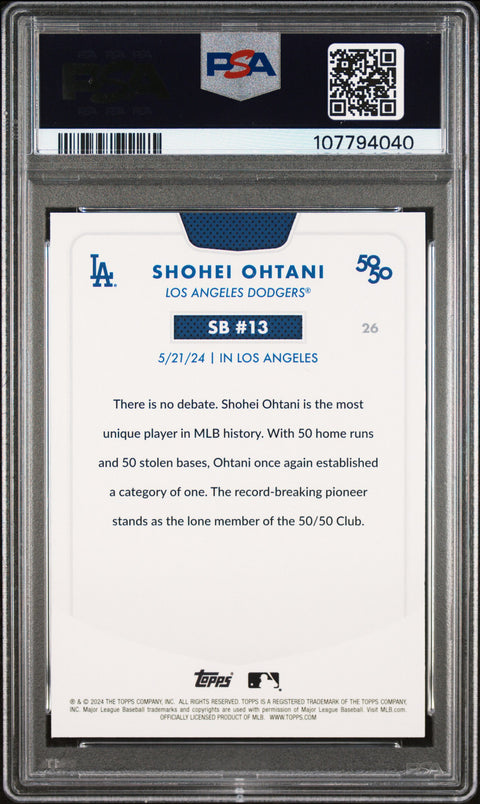 2024 Topps 50/50 Shohei Ohtani #26 Shohei Ohtani PSA 10