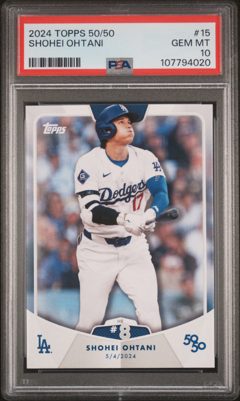 2024 Topps 50/50 Shohei Ohtani #15 Shohei Ohtani PSA 10