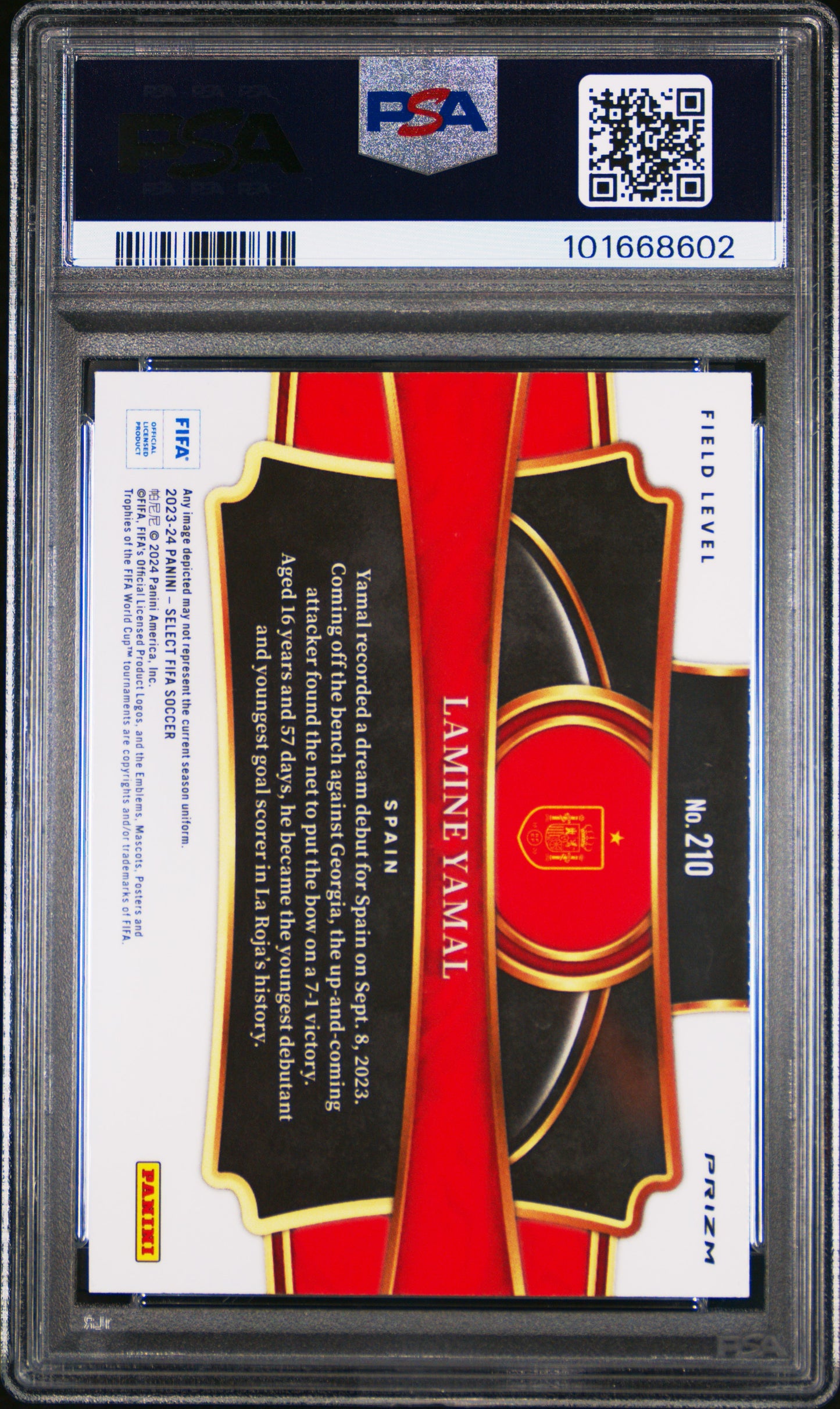 2023-24 Panini Select Fifa #210 Lamine Yamal Multi-Color PSA 9