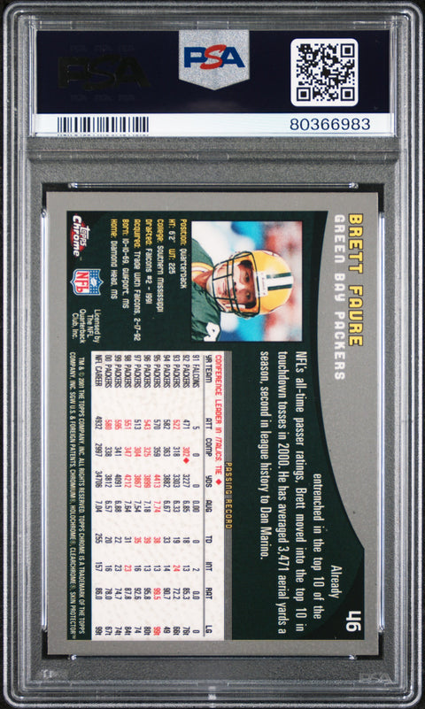 2001 Topps Chrome #46 Brett Favre PSA 8