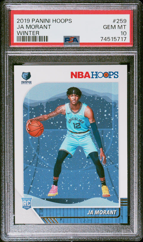 2019 Panini Hoops #259 Ja Morant Winter PSA 10