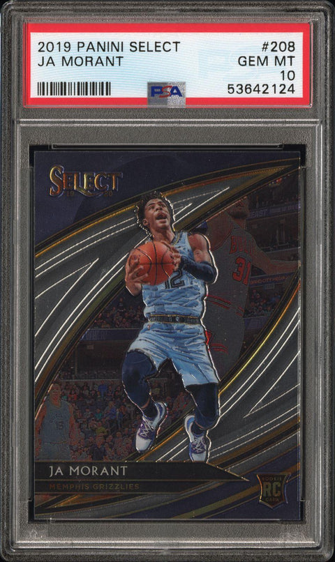 2019 Panini Select #208 Ja Morant PSA 10