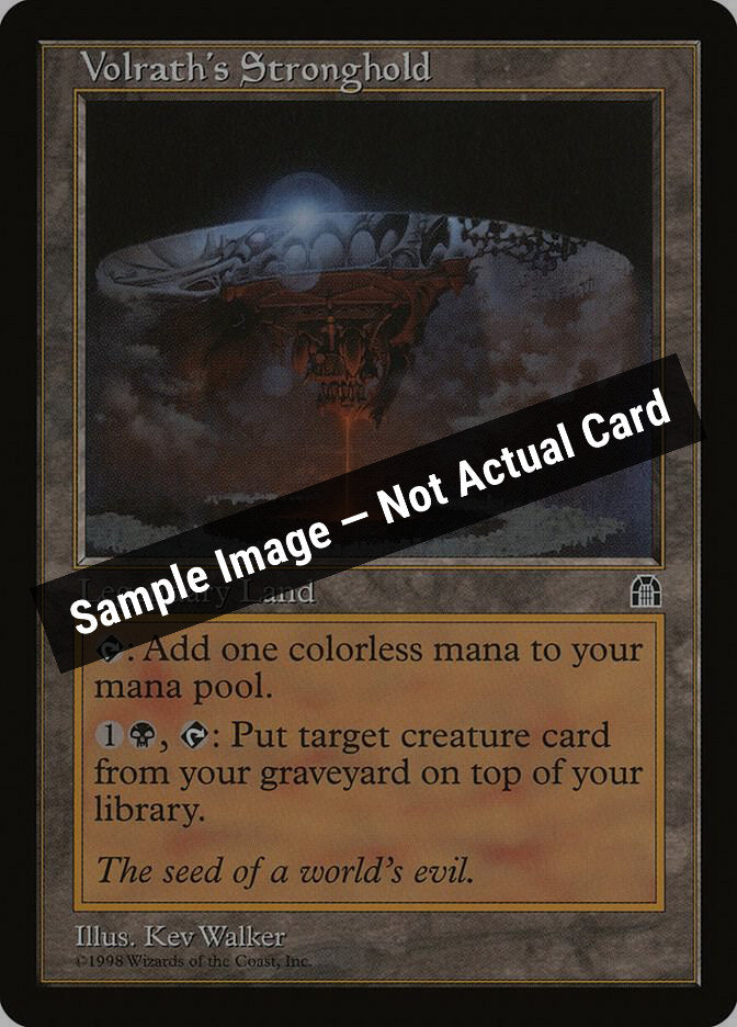 Magic,Stronghold,Volrath's Stronghold,Normal,Damaged — Sample Image, Not Actual Card