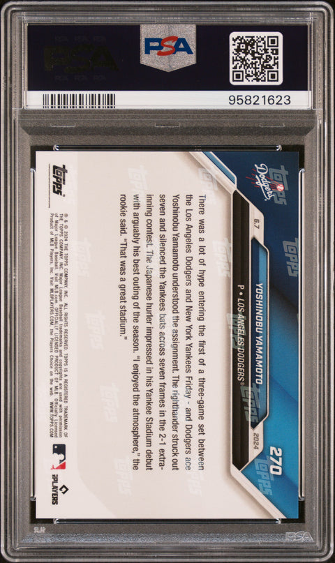 2024 Topps Now #270 Yoshinobu Yamamoto PSA 10