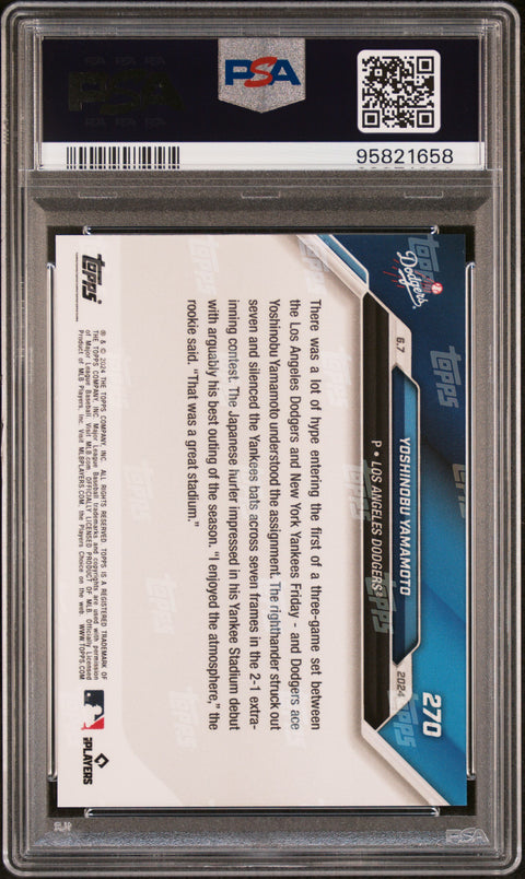2024 Topps Now #270 Yoshinobu Yamamoto PSA 10