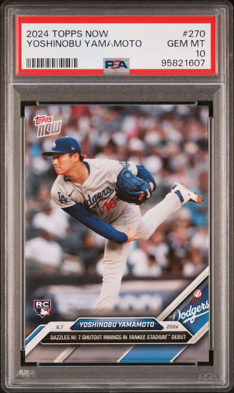 2024 Topps Now #270 Yoshinobu Yamamoto PSA 10