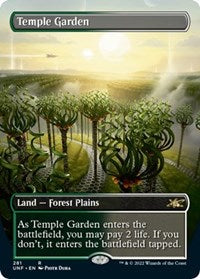 MTG Unfinity Temple Garden (Borderless)