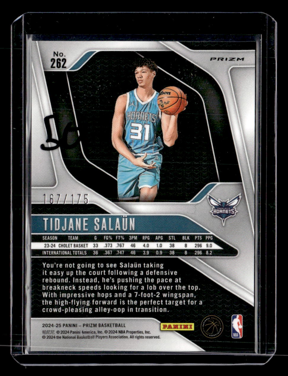 2024-25 Panini Prizm #262 Tidjane Salaun White /175