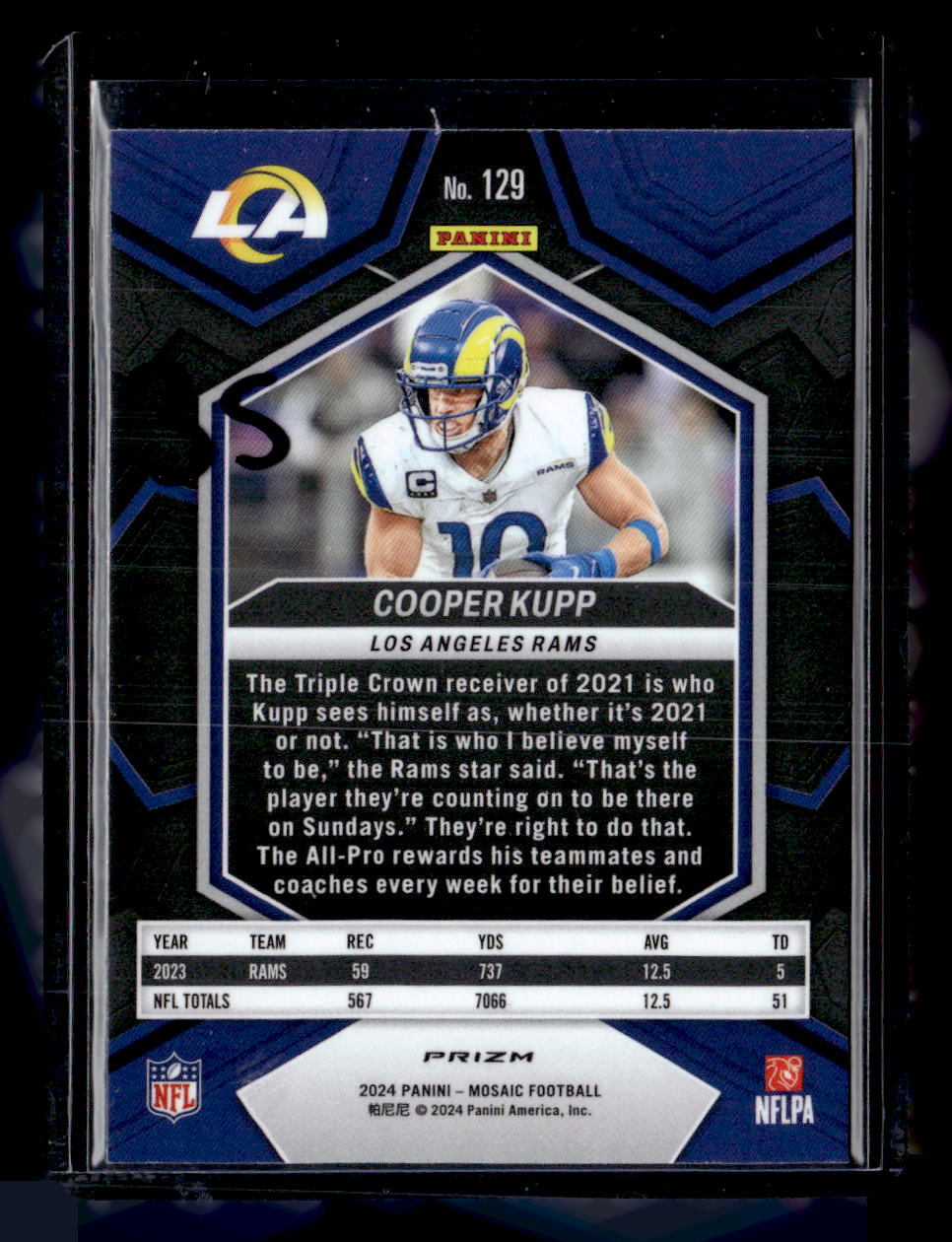 2024 Panini Mosaic #129 Cooper Kupp Honeycomb