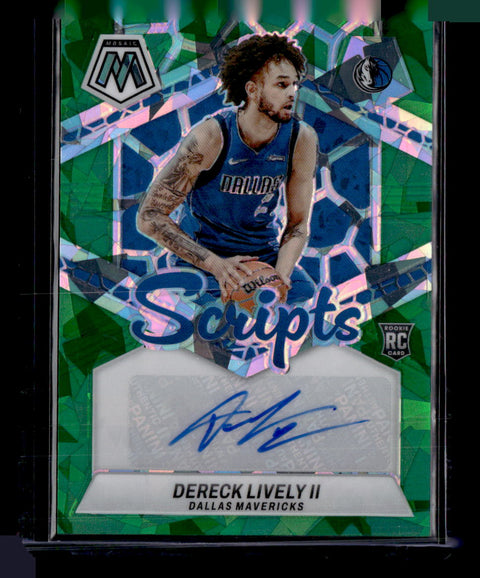 2023-24 Panini Mosaic RS-LIV Dereck Lively II Green Cracked Ice Scripts