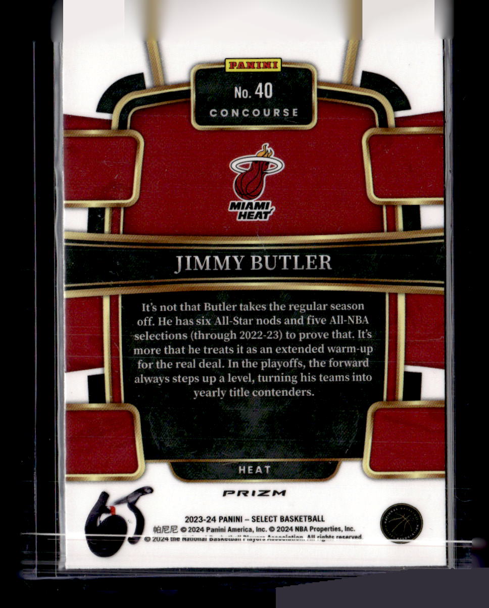 2023-24 Panini Select #40 Jimmy Butler Tiger Prizm
