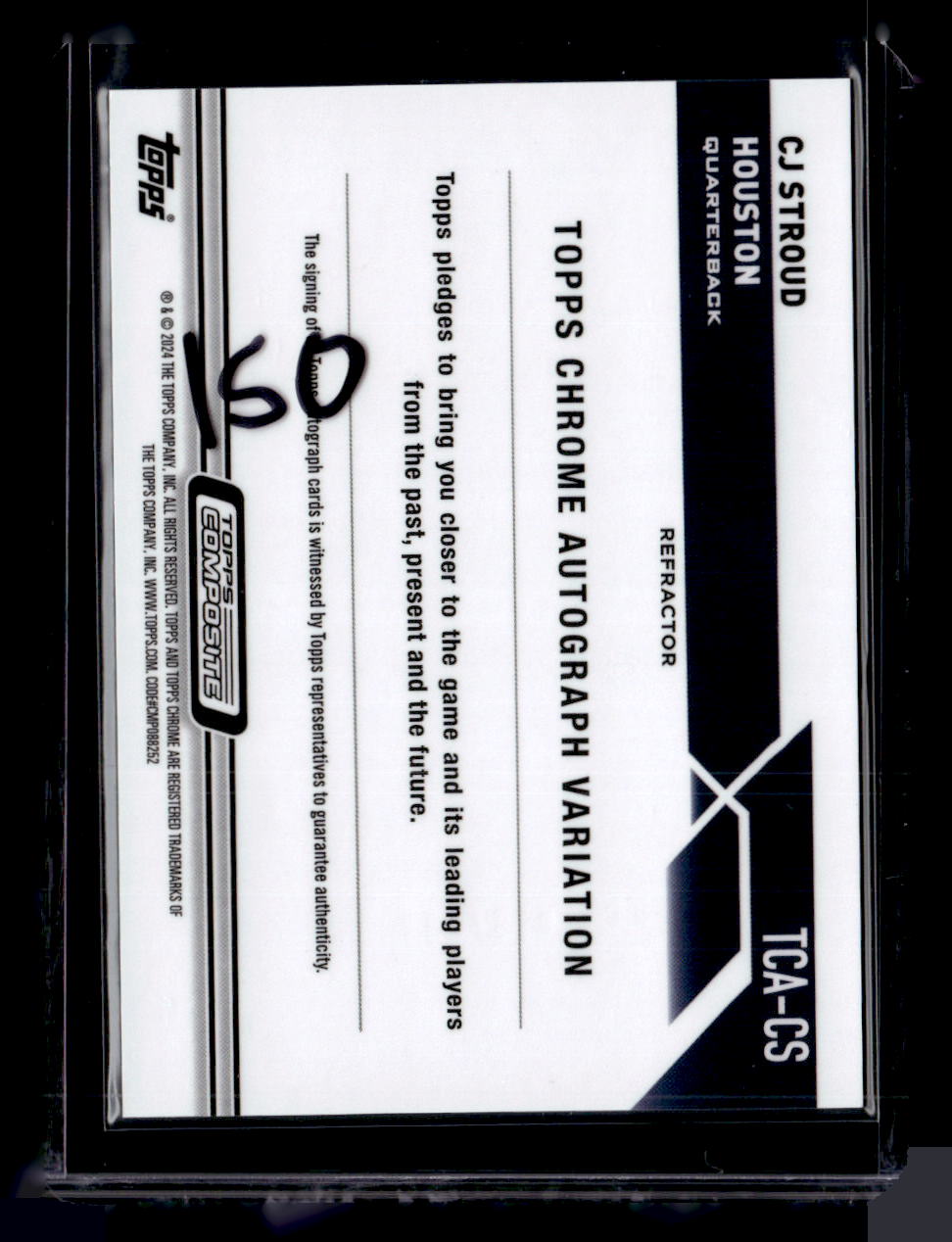 2024 Topps Chrome TCA-CS Cj Stroud Chrome Autograph Silver /299