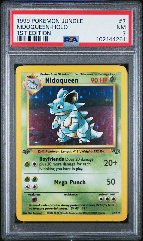 1999 Pokemon Jungle Nidoqueen-Holo #7 PSA 7
