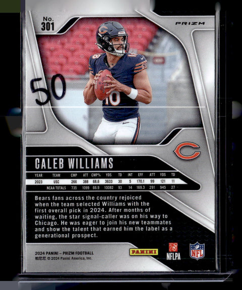 2024 Panini Prizm Caleb Williams Orange Lazer