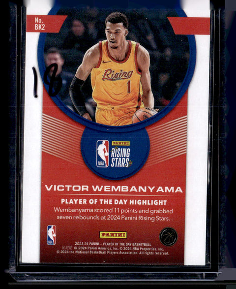 2023-24 Panini Player Of The Day Victor Wembanyama Rising Star